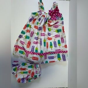 Lot of 2 Toddler Girl 100% Cotton Summer Dress. Size 24 Months.